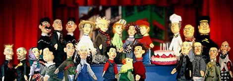 La famille du théâtre de marionnettes