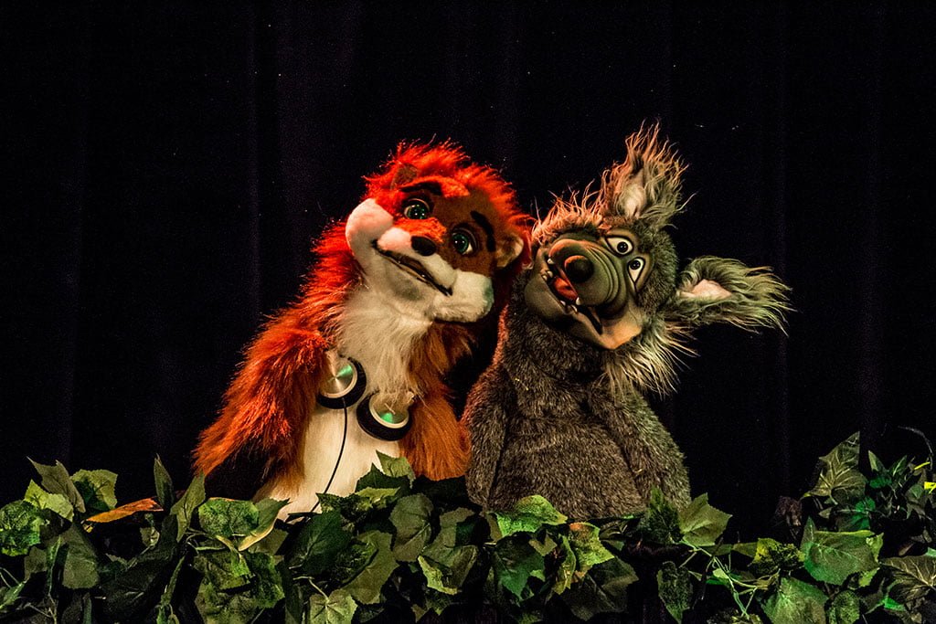 loup et renard de la forêt